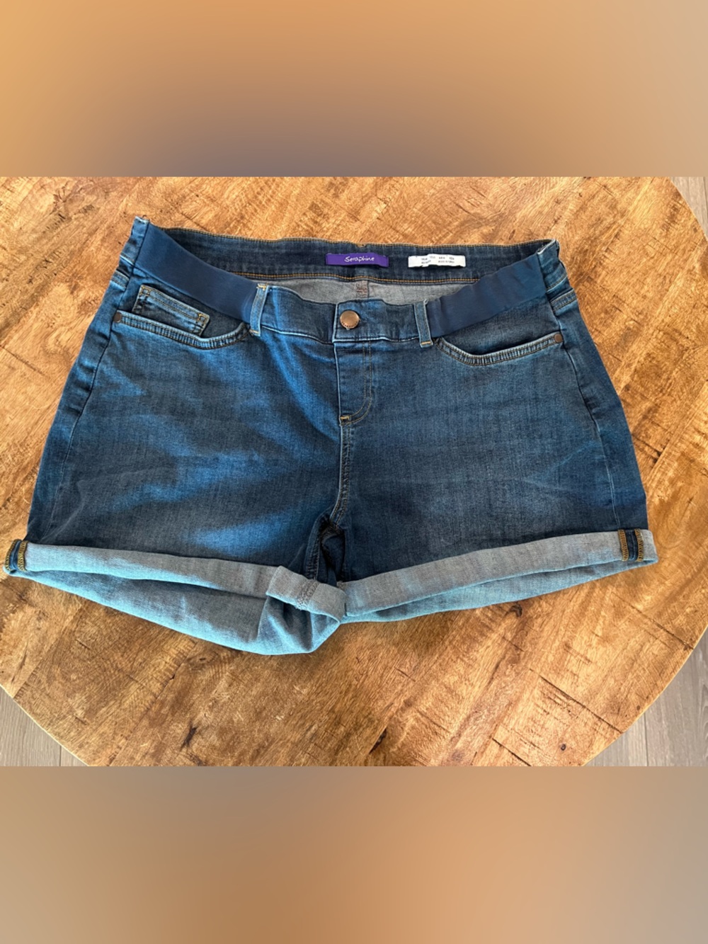 Seraphine | Maternity Blue Jean Shorts | US10